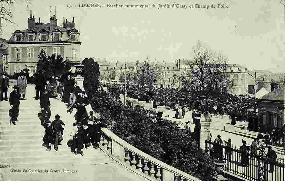 Limoges. Champ de Foire, Escalier monumental du Jardin d'Orsay, 1908