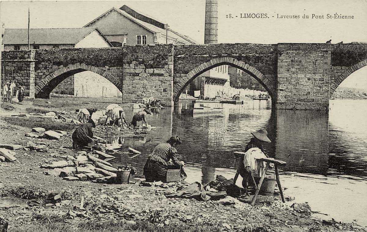 Limoges. Laveuses du Pont Saint Étienne