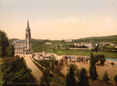 Lourdes. Notre Dame from Mount Calvary, 1890