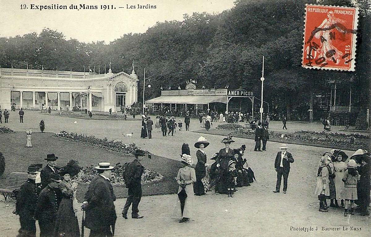 Le Mans. Exposition du Mans 1911, les Jardins