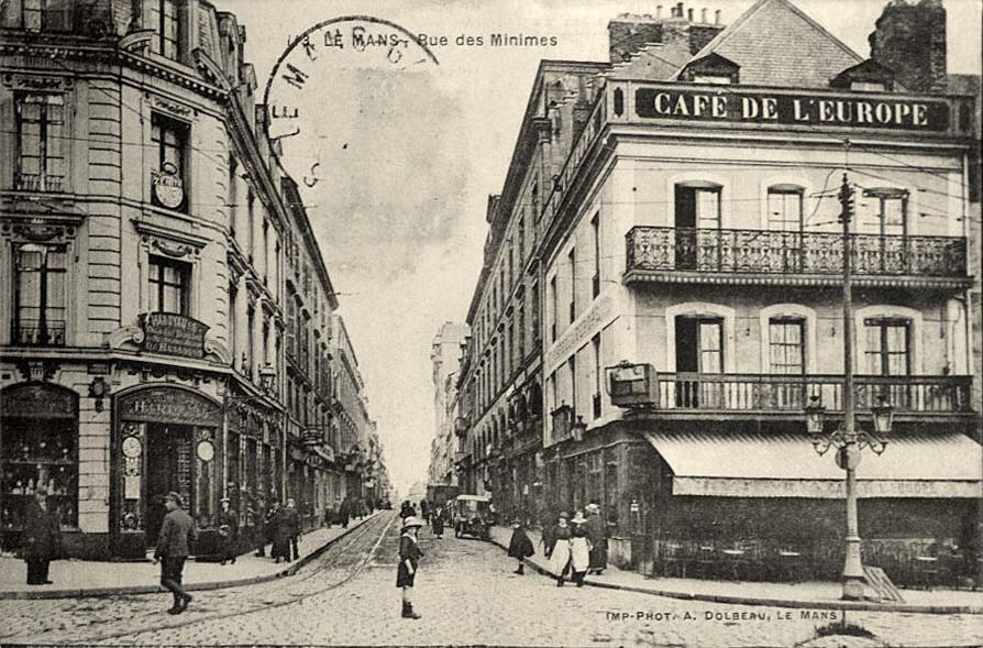 Le Mans. Rue des Minimes, Café de l'Europe, 1927