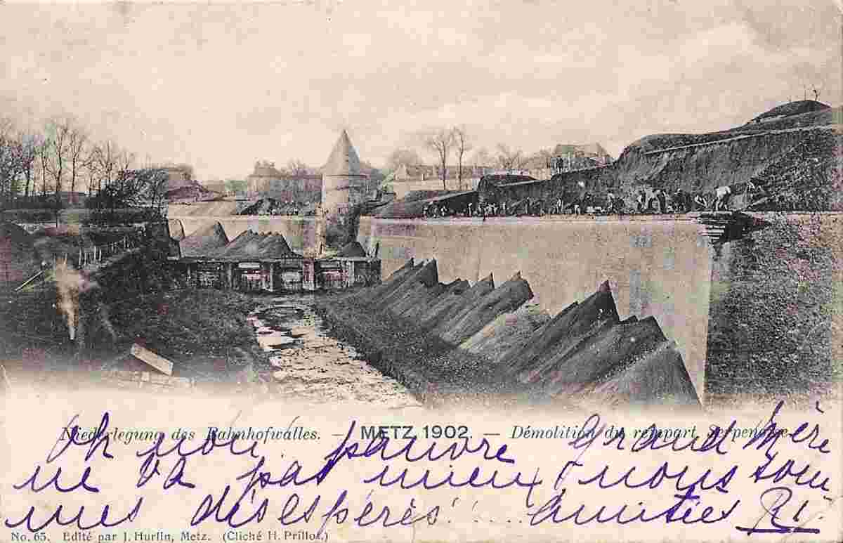Metz. Démolition des remparts serpenoise, 1902