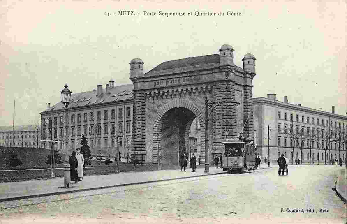 Metz. La Porte Serpenoise et Quartier du Génie, 1910