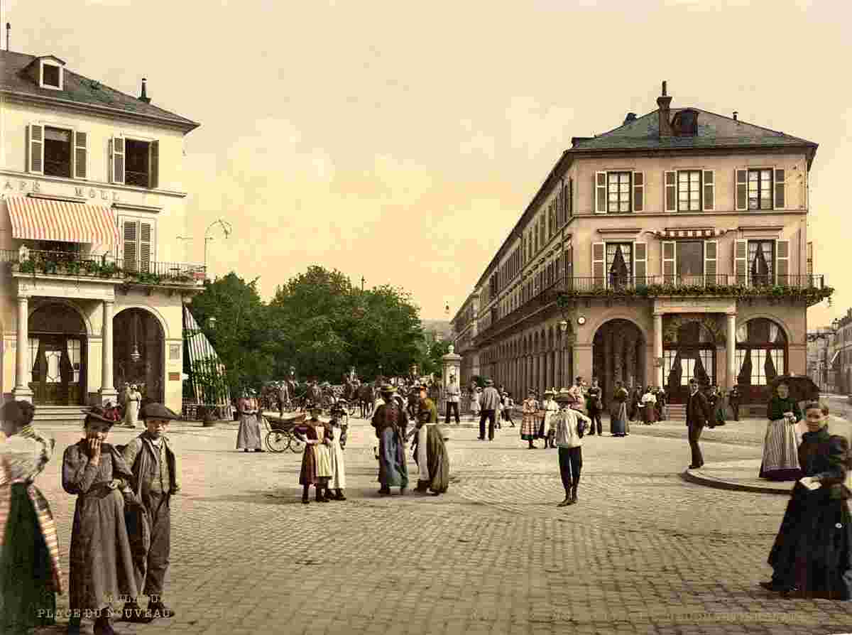 Mulhouse. Place du Nouveau Quartier, vers 1890. Aujourd'hui, il s'agit de la place de la République