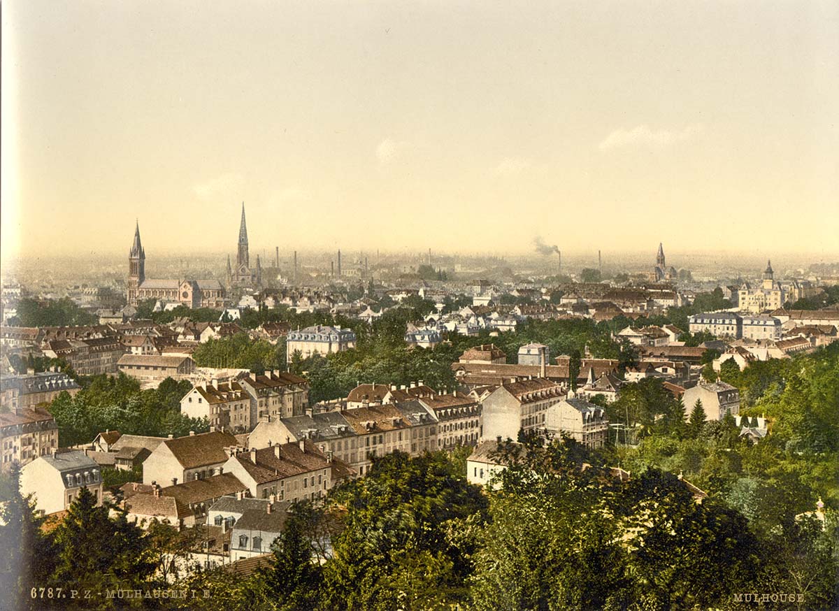Mulhouse. Vue générale, vers 1890