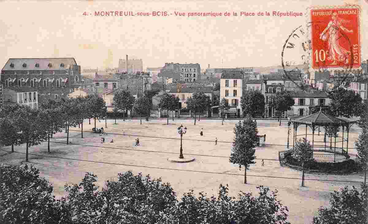 Montreuil. Vue panoramique sur la Place de la Republique, 1913