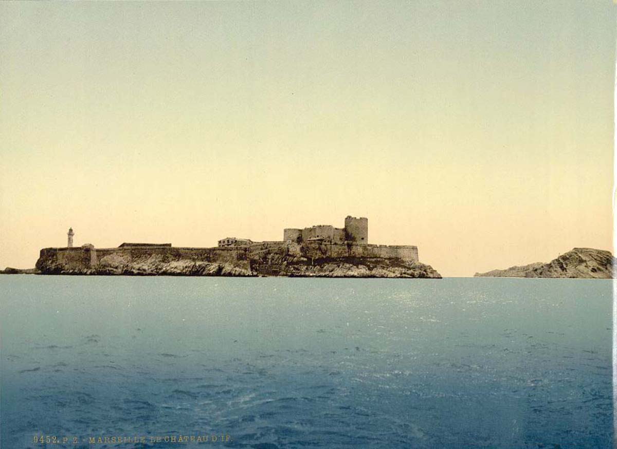 Marseille. Château d'If, vue de la mer, vers 1890