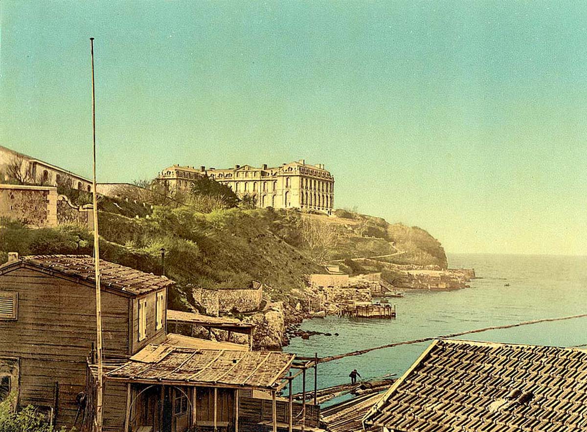 Marseille. Château du Pharo, vieux port, vers 1890