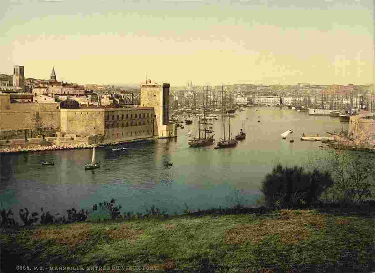 Marseille. Entree du vieux port, vers 1890