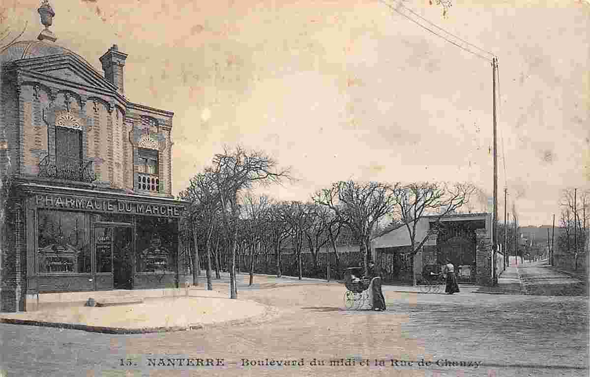 Nanterre. Boulevard du midi et la Rue de Chanzy, 1906