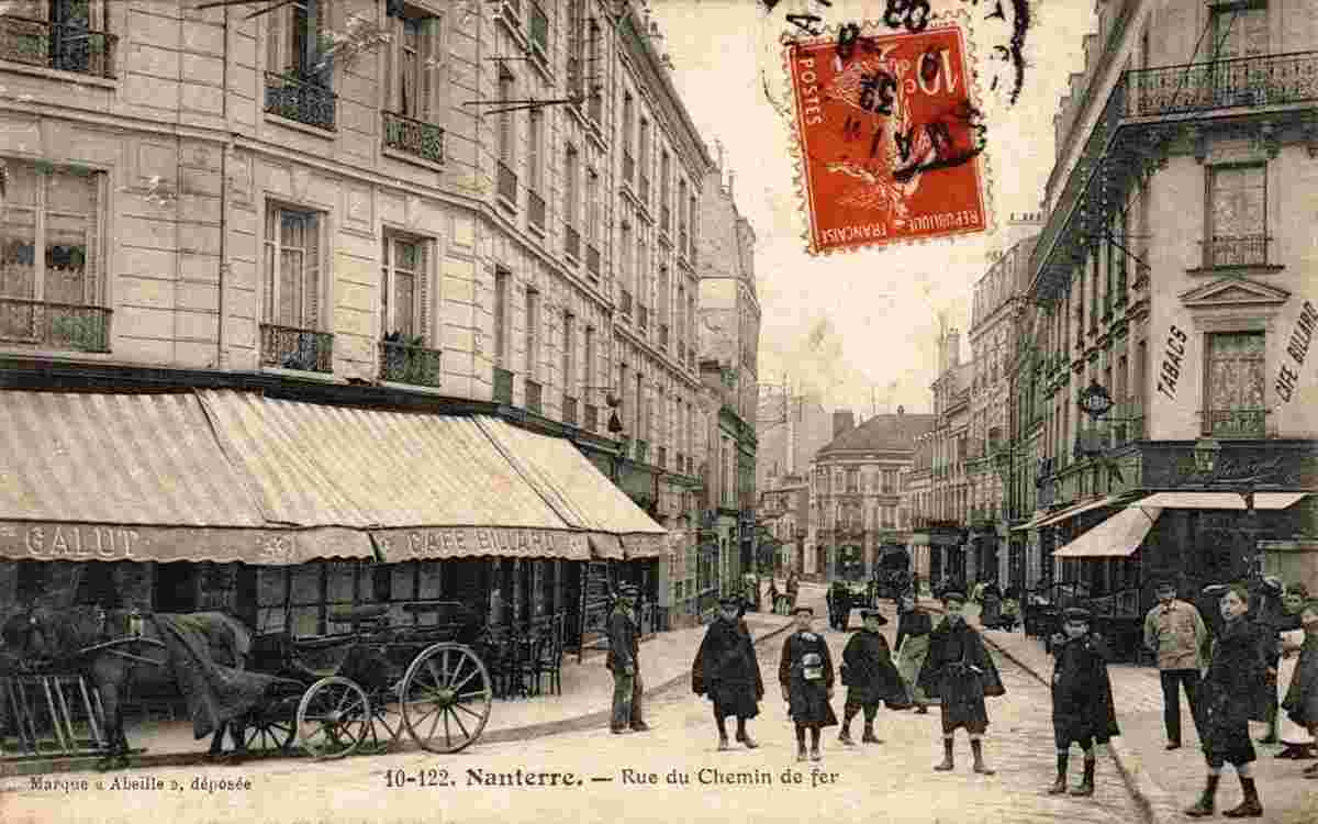 Nanterre. La Rue du Chemin de Fer, 1908