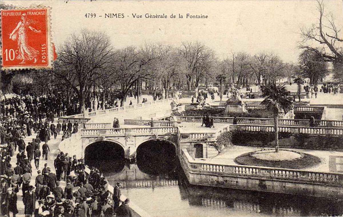 Nîmes. Le Jardin de la Fontaine, 1914