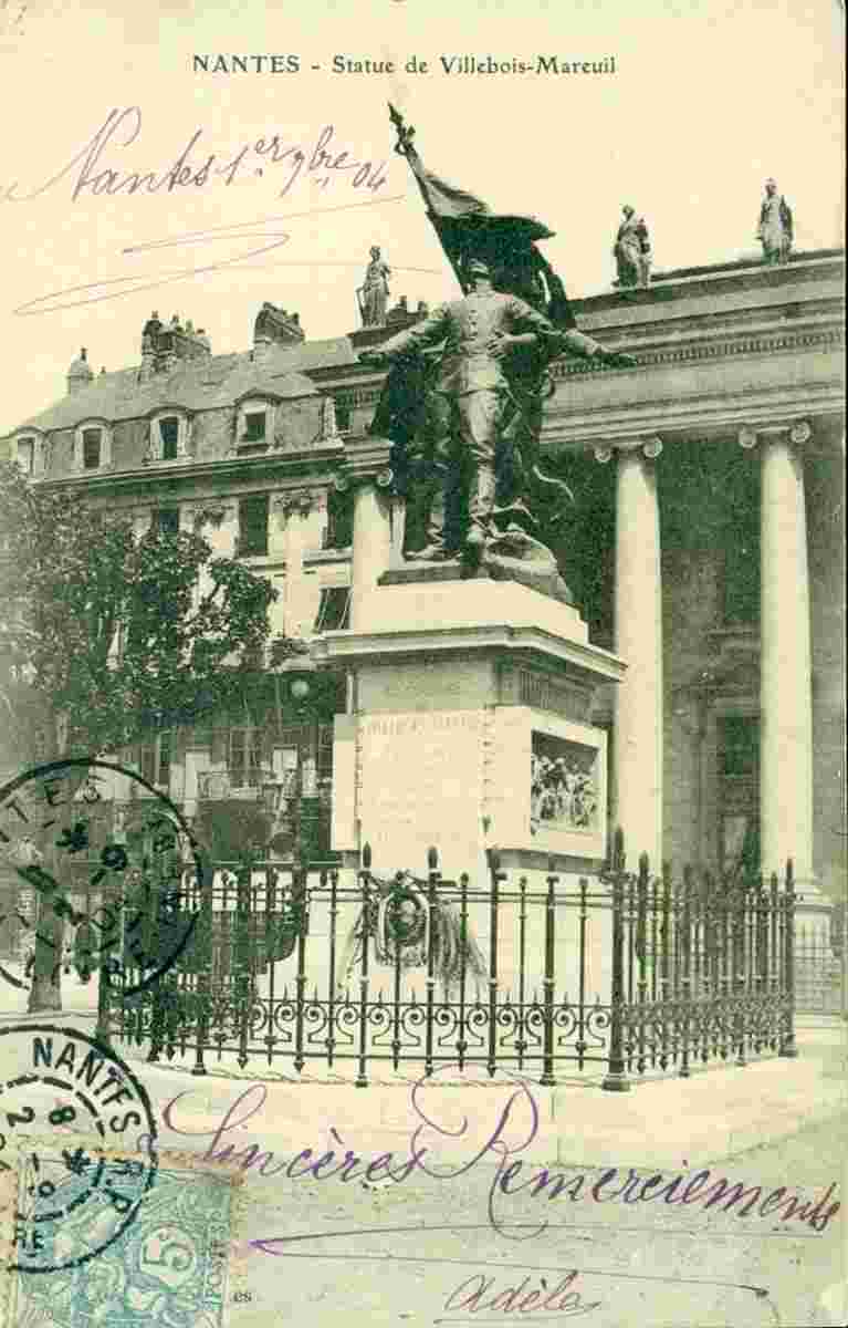 Nantes. Statue de Villebois-Mareuil, 1904