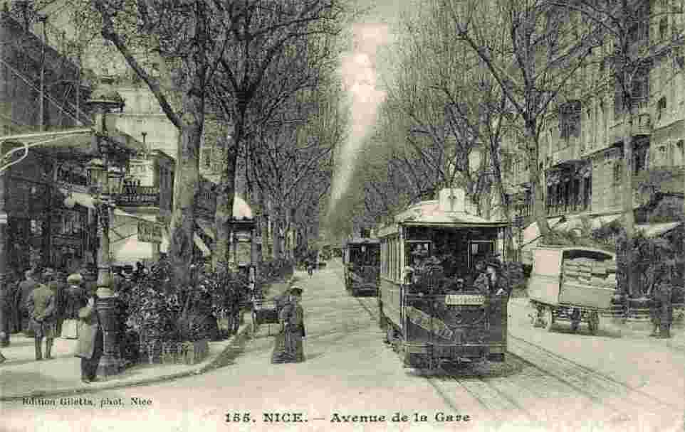 Nice. Avenue de la Gare, 1910
