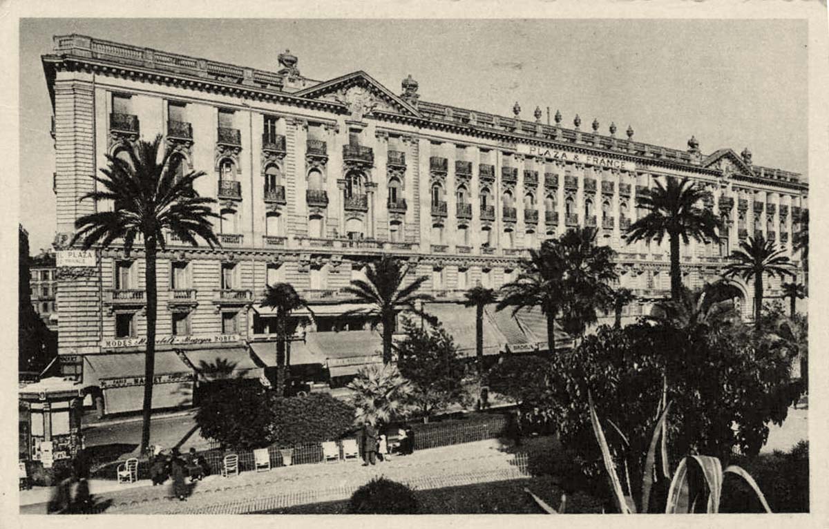 Nice. Hotel Plaza et France, Avenue de Verdun