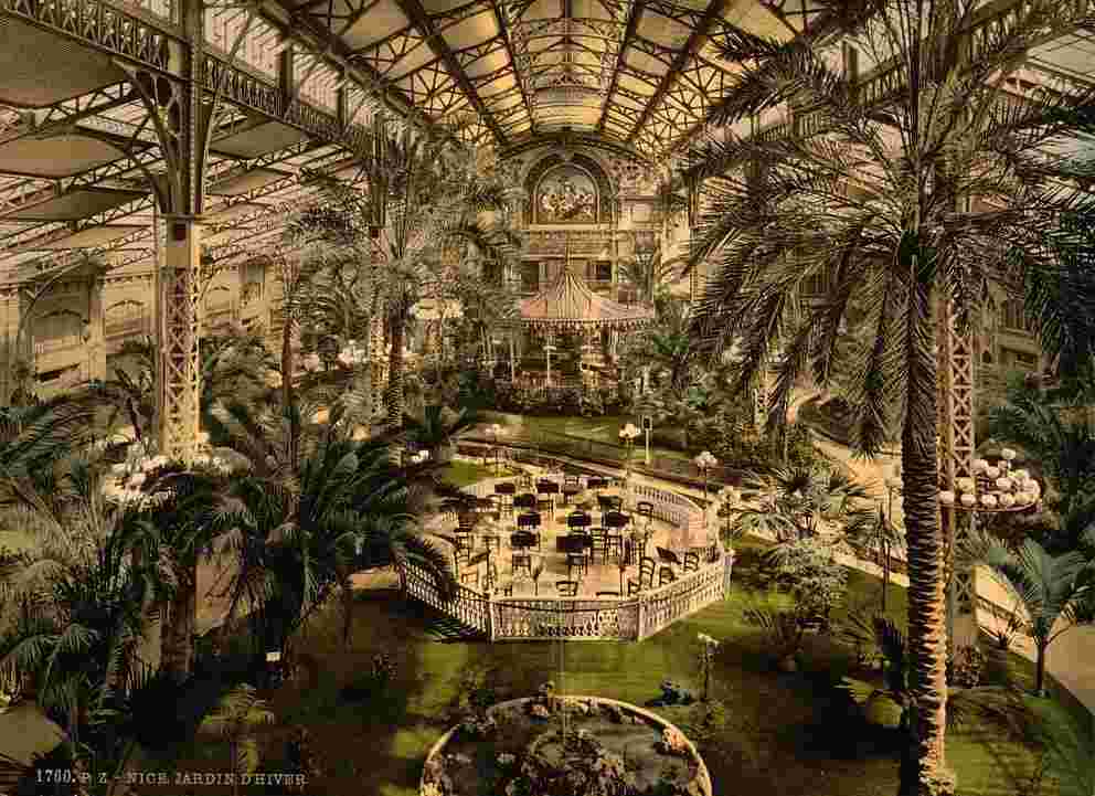 Nice. Jardin d'hiver (intérieur), vers 1890