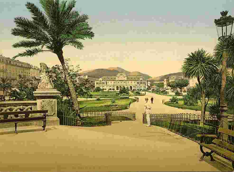 Nice. Jardins publics et casino municipal, vers 1890