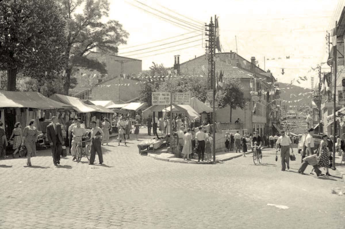 Oyonnax. Un jour de Marché, vers 1950