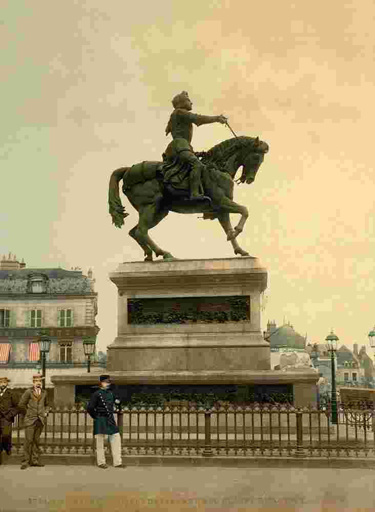Orléans. Statue of Joan of Arc by Foyatier in the Martyrs' Place, 1890