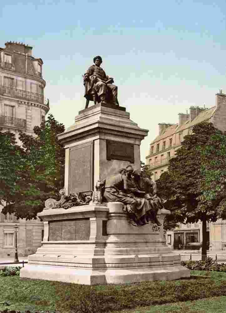 Paris. Alexandre Dumas' monument, circa 1890