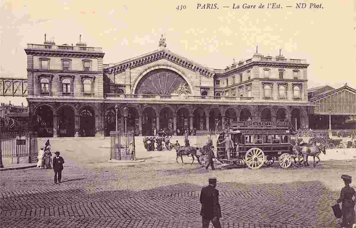 Paris. Gare de Est, 1908