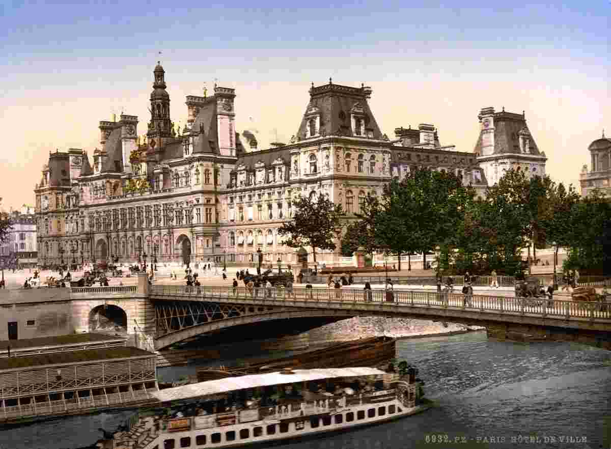 Paris. Hôtel de ville, circa 1890