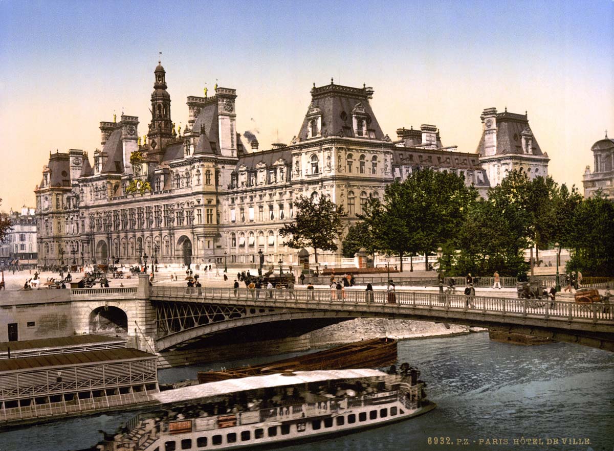 Paris. Hôtel de ville, circa 1890