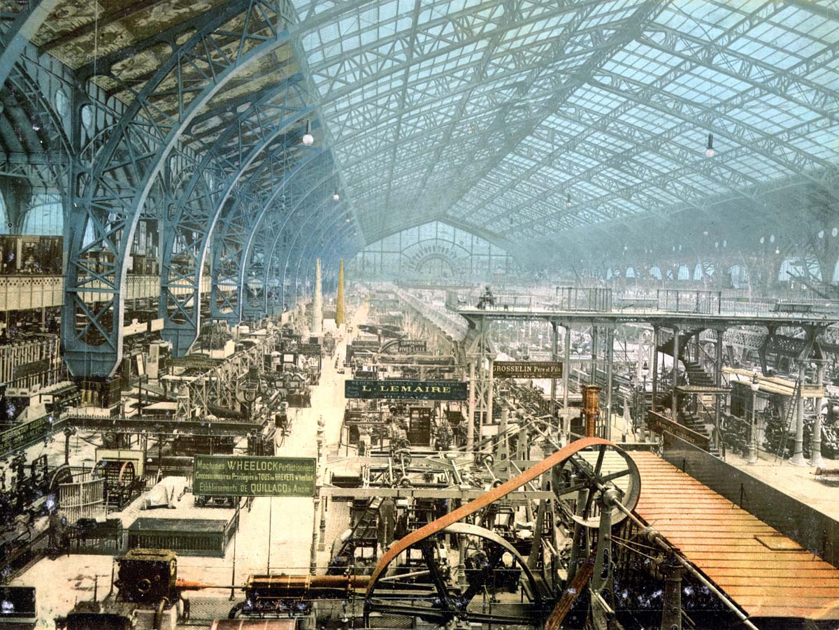 Paris. Interior view of the Gallery of Machines, Exposition universelle internationale de 1889