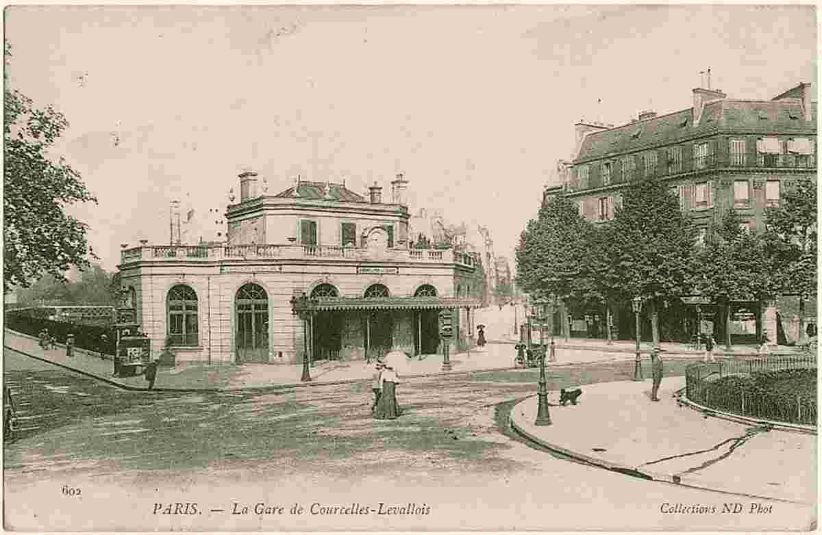 Paris. La Gare Courcelles-Levallois, 1905