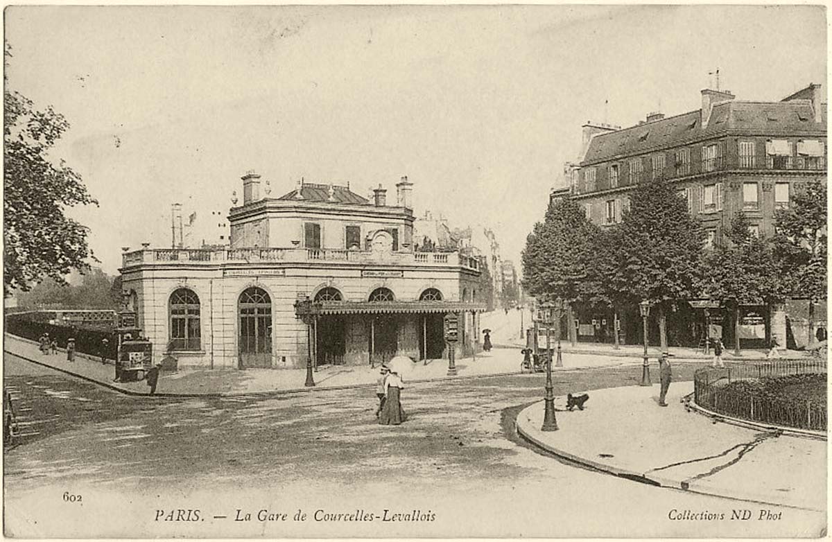 Paris. La Gare Courcelles-Levallois, 1905