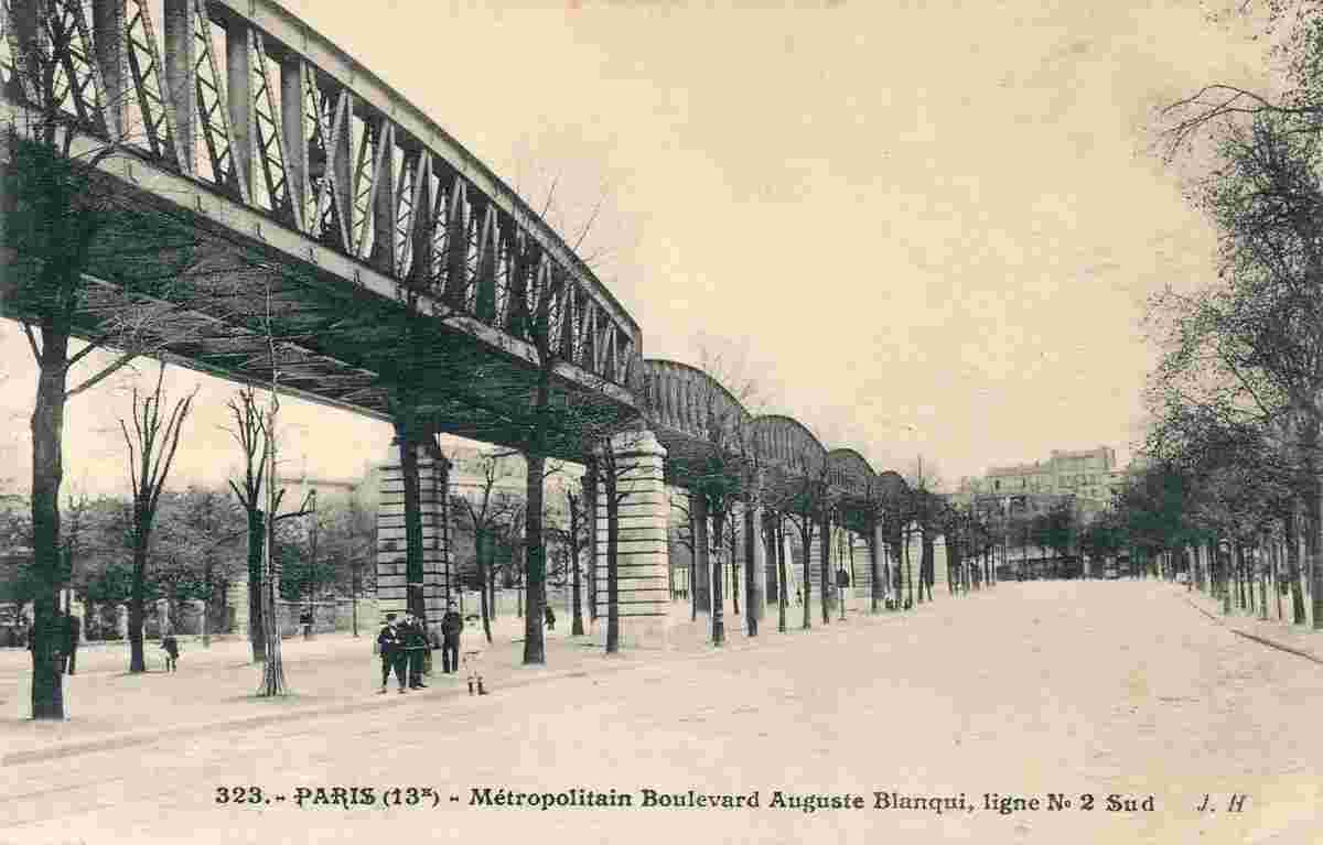 Paris. Le Métropolitain, Boulevard Auguste-Blanqui, ligne 2 Sud