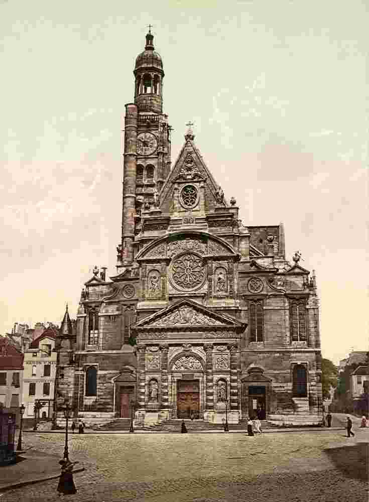 Paris. L'Église Saint-Étienne-du-Mont, vers 1890