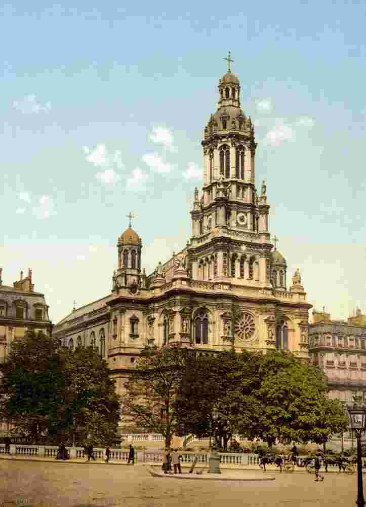 Paris. L'Église de la Sainte-Trinité, vers 1890
