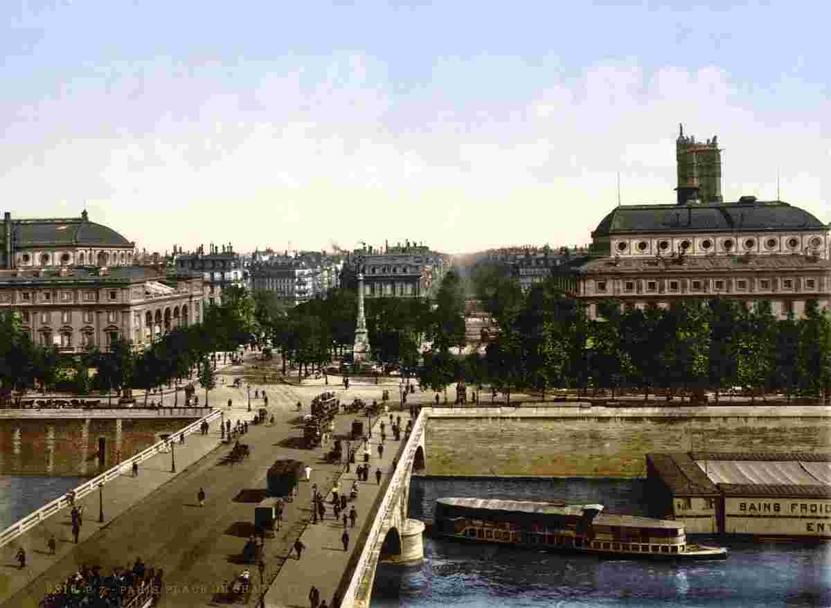 Paris. Place du Chatelet, circa 1890
