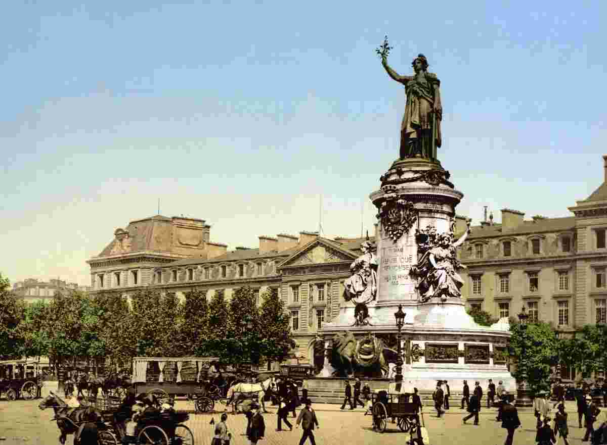 Paris. Place de la Republique, circa 1890