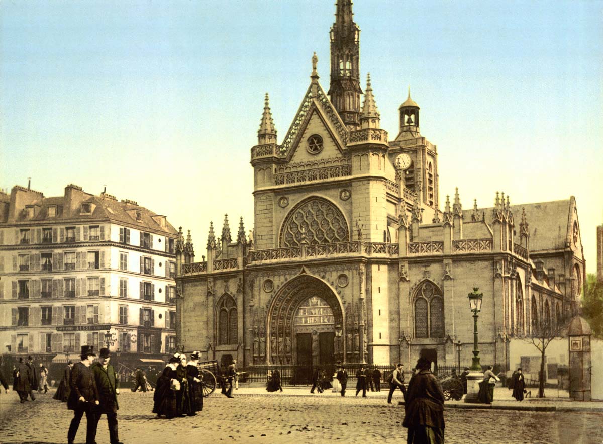 Paris. The cathedral, near the east railway station, circa 1890