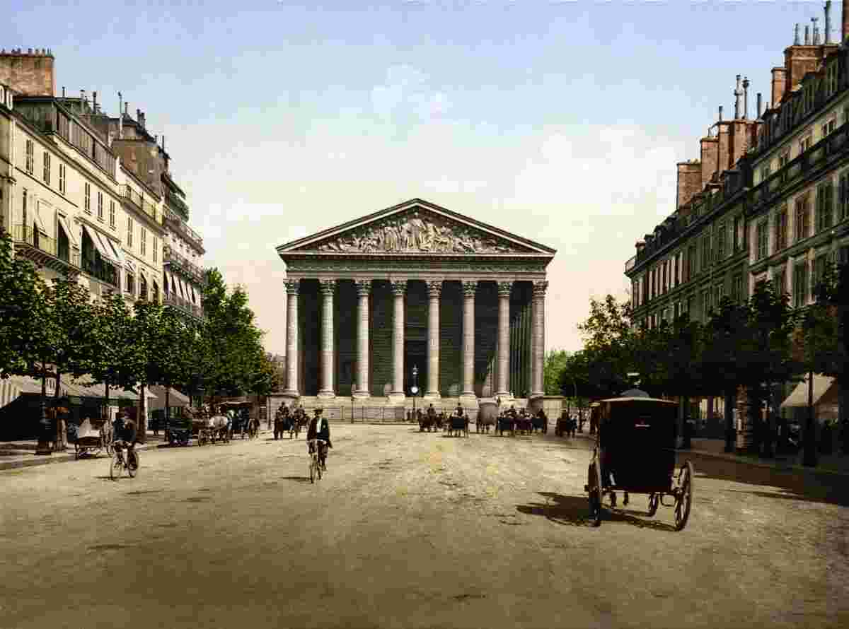 Paris. The Madeleine and rue Royale, circa 1890