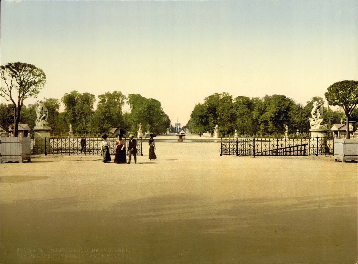 Paris. The Tuileries and Champs Elysees, circa 1890