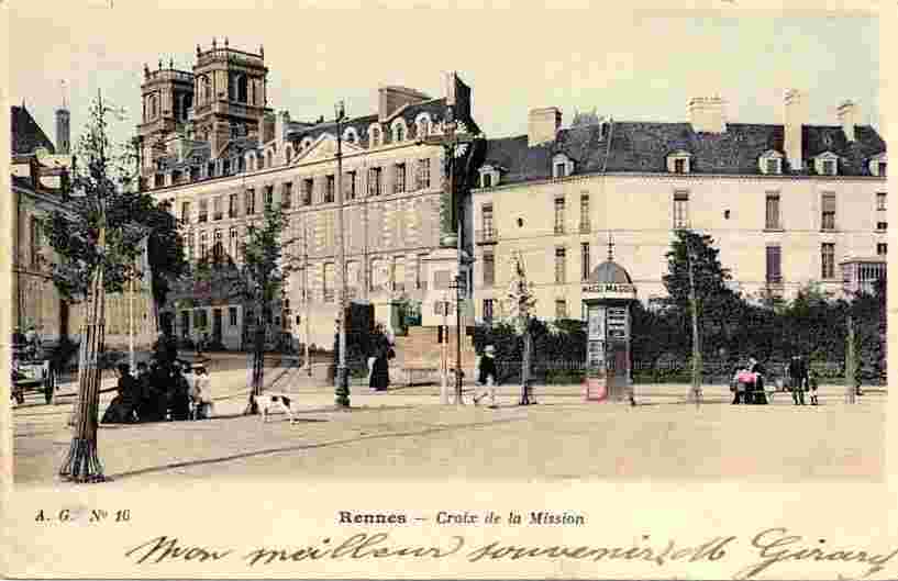 Rennes. Croix de la Mission, vers 1900