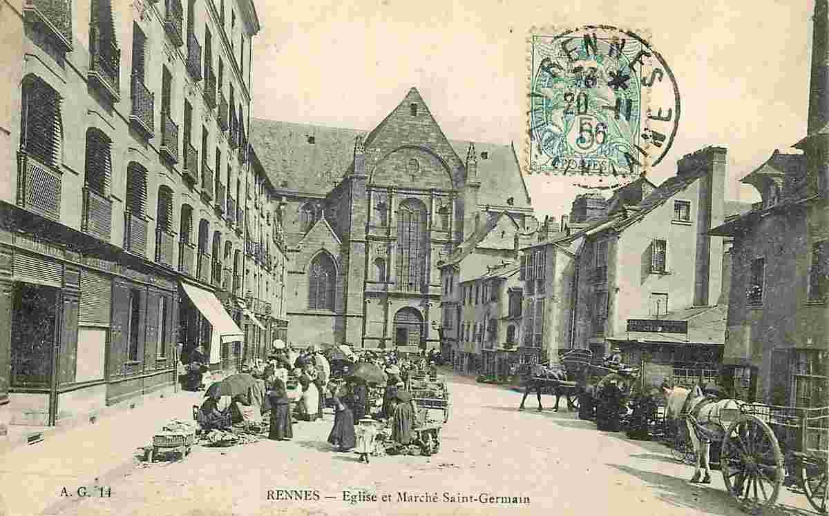Rennes. Eglise et Marché