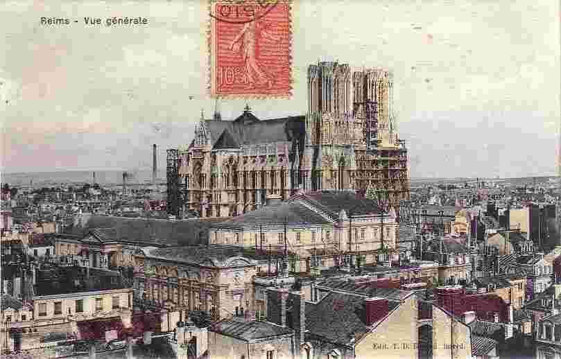 Reims. Panorama du la Cathédrale