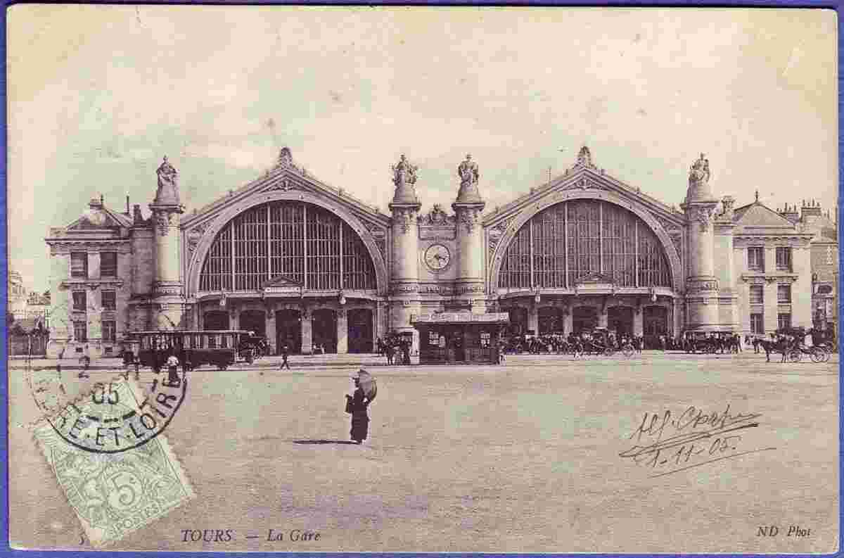 Tours. La Gare, 1905