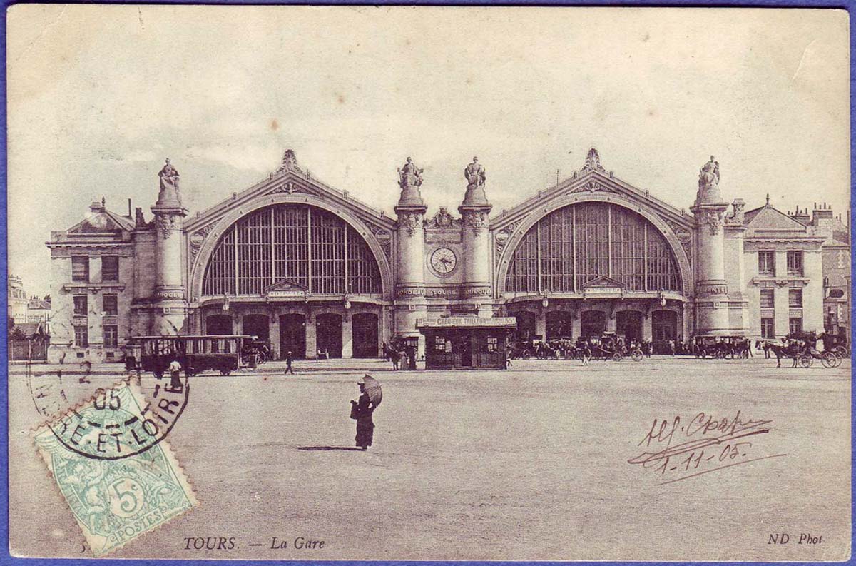Tours. La Gare, 1905