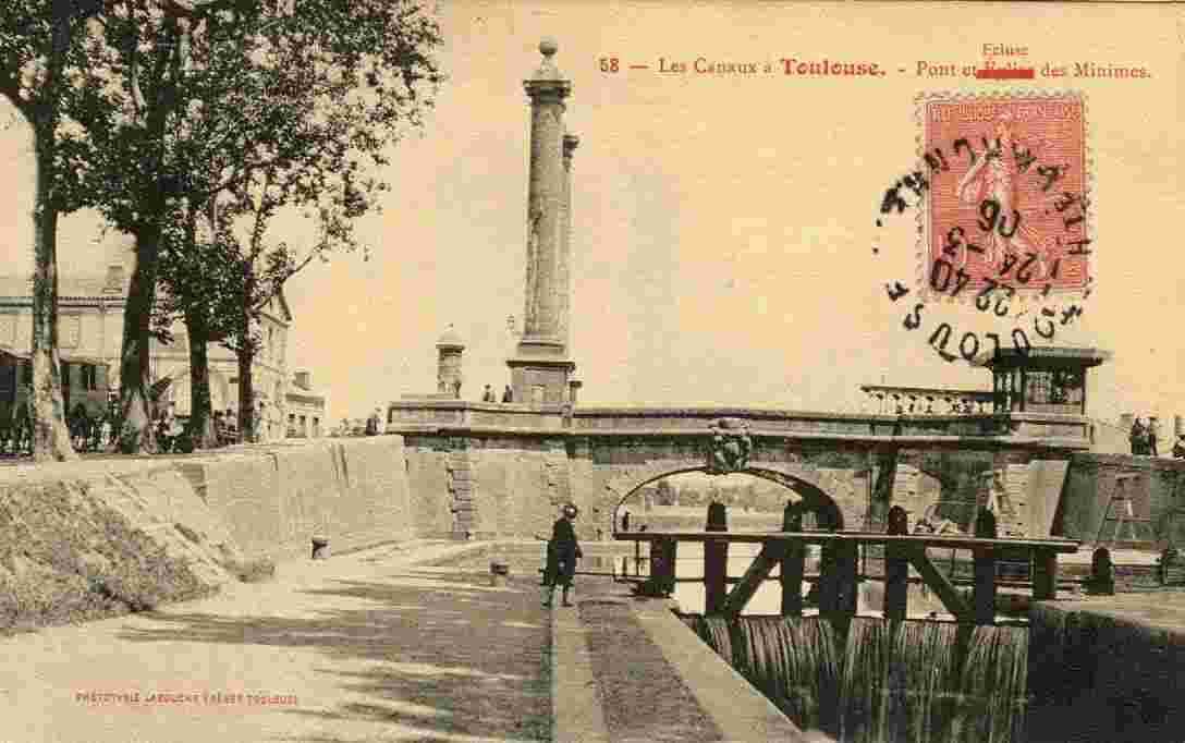 Toulouse. Porte des Minimes et canal du Midi, 1906
