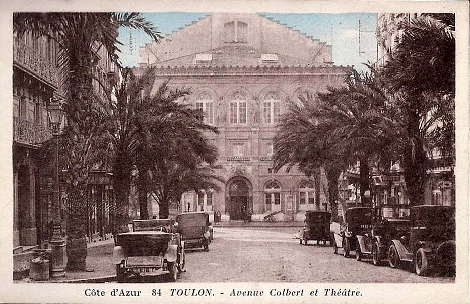 Toulon. Avenue Colbert et Théâtre, 1931