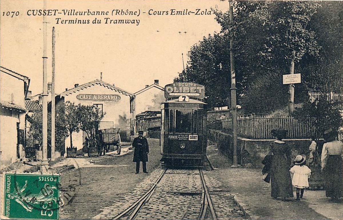 Villeurbanne. Cours Émile Zola, Terminus du tramway