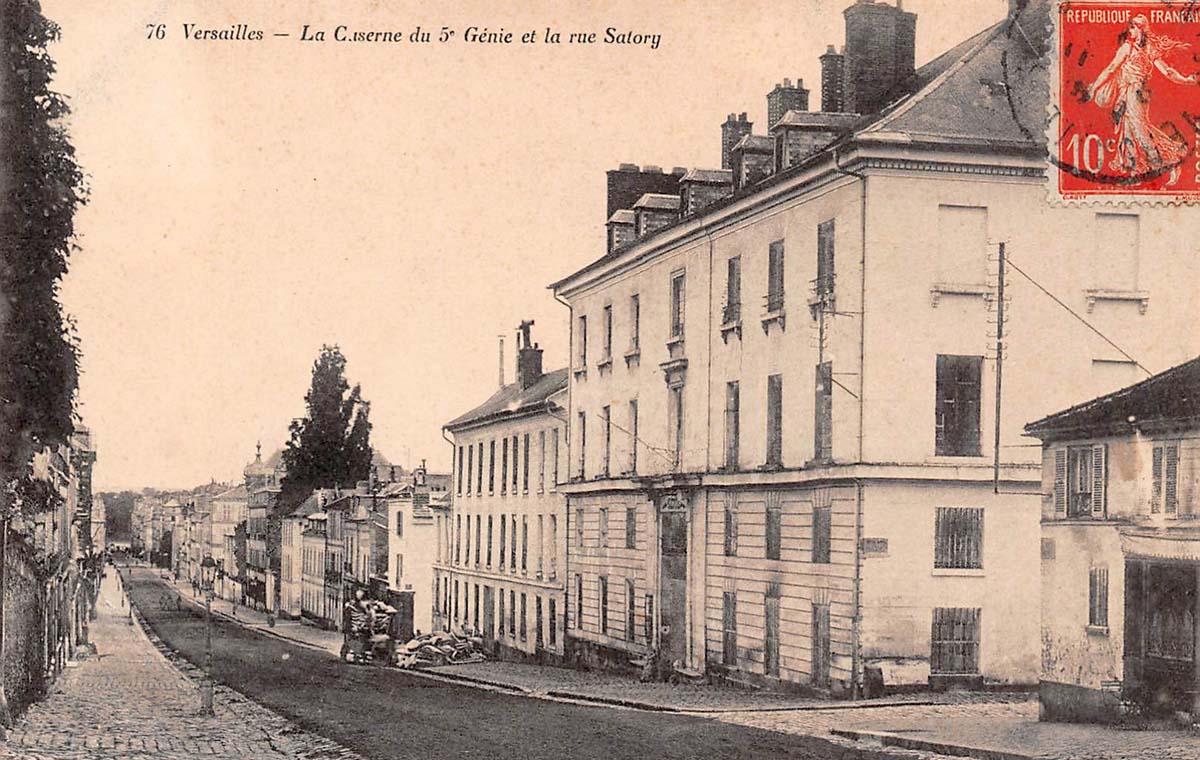 Versailles. La Caserne du 5e Génie et Rue Satory